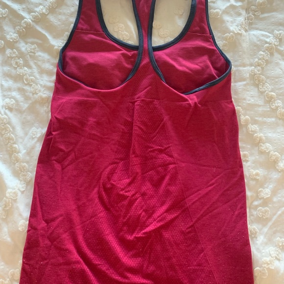 Lululemon Tank Top Small Pink Navy Racerback S - Picture 2 of 2